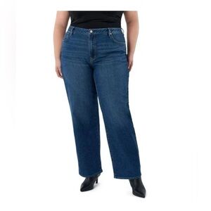 Seven7 Women's Loose Straight Jean Size 24W Dark Wash